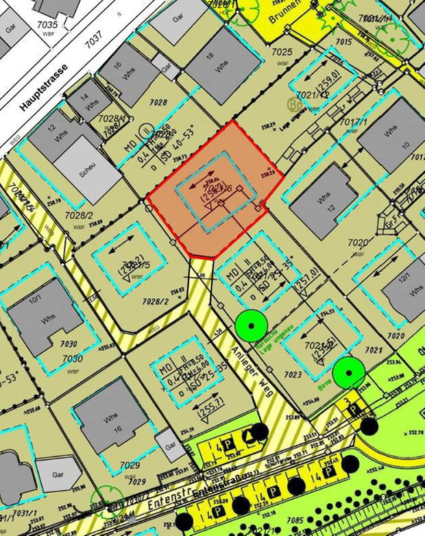 Lageplan Bauplatz